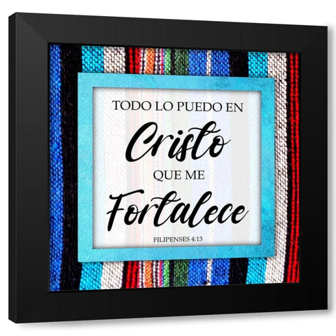Cristo Fortalece Black Modern Wood Framed Art Print by Prime, Marcus