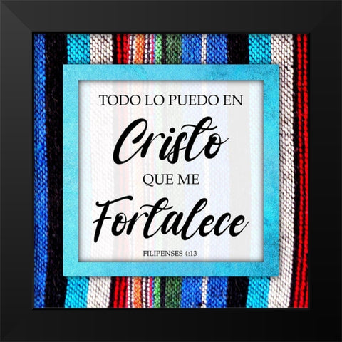 Cristo Fortalece Black Modern Wood Framed Art Print by Prime, Marcus