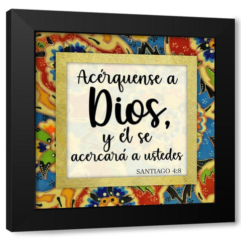 Acerquense A Dios Black Modern Wood Framed Art Print by Prime, Marcus
