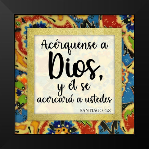 Acerquense A Dios Black Modern Wood Framed Art Print by Prime, Marcus