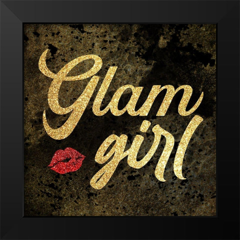 Glam Girl Black Modern Wood Framed Art Print by Prime, Marcus