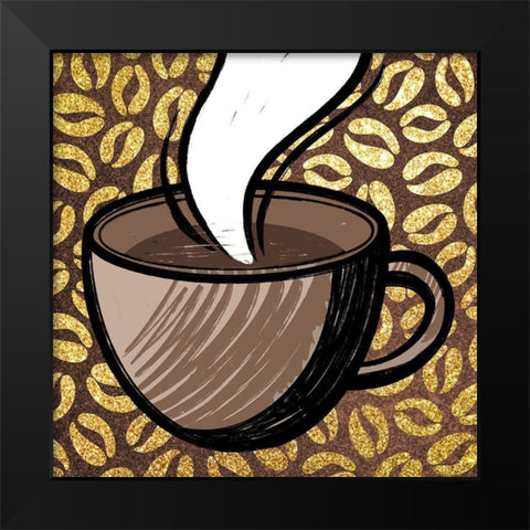 Life After Coffee 1 Black Modern Wood Framed Art Print by Prime, Marcus