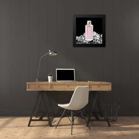 Fashion Perfume Black Modern Wood Framed Art Print by Prime, Marcus