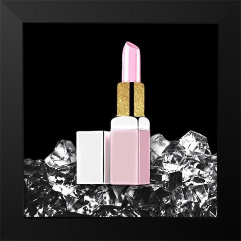 Fashion Lipstick Black Modern Wood Framed Art Print by Prime, Marcus