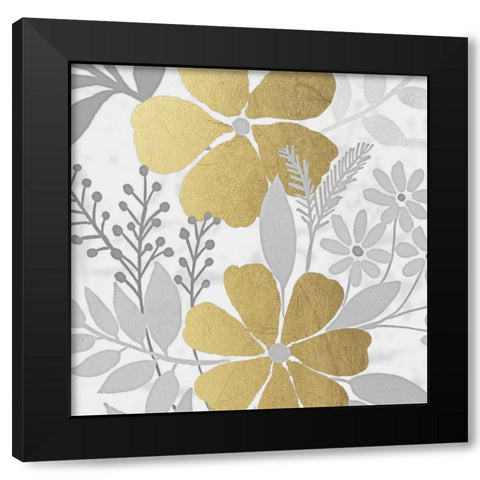 Golden Spring Bunch 1 Black Modern Wood Framed Art Print by Prime, Marcus