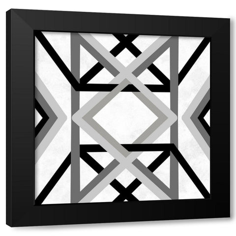 Monochromatic Textile Black Modern Wood Framed Art Print by Prime, Marcus