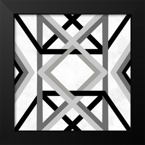 Monochromatic Textile Black Modern Wood Framed Art Print by Prime, Marcus