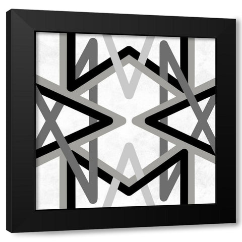 Monochromatic Textile 2 Black Modern Wood Framed Art Print by Prime, Marcus