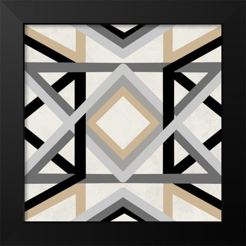 Desert Textile 1 Black Modern Wood Framed Art Print by Prime, Marcus