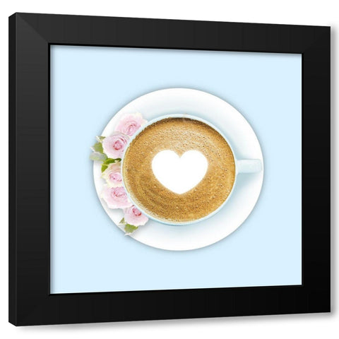 Coffee Love Black Modern Wood Framed Art Print by Prime, Marcus