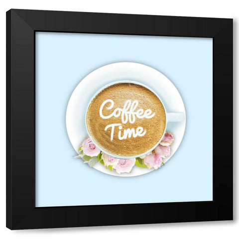 Beautiful Coffee Time Black Modern Wood Framed Art Print with Double Matting by Prime, Marcus