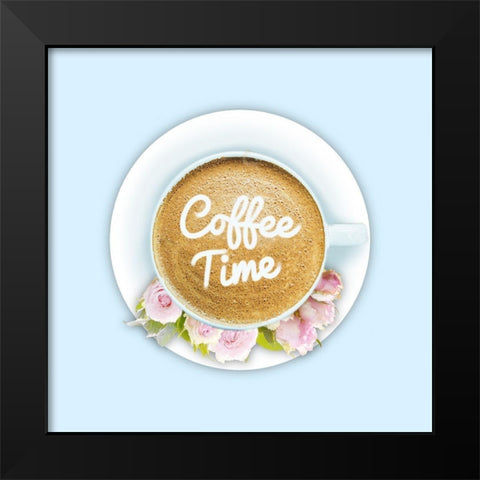 Beautiful Coffee Time Black Modern Wood Framed Art Print by Prime, Marcus