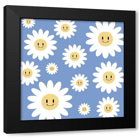 Happy Daisies 2 Black Modern Wood Framed Art Print by Prime, Marcus