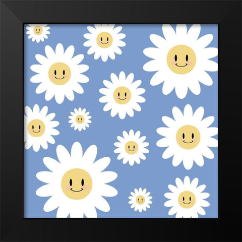 Happy Daisies 2 Black Modern Wood Framed Art Print by Prime, Marcus