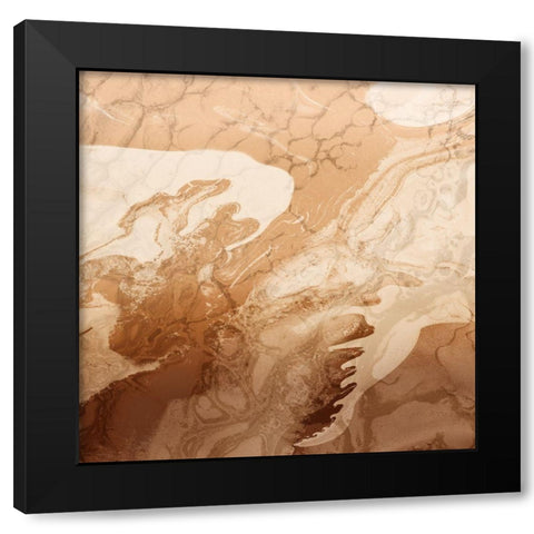 Melanin Abstract Black Modern Wood Framed Art Print with Double Matting by Prime, Marcus