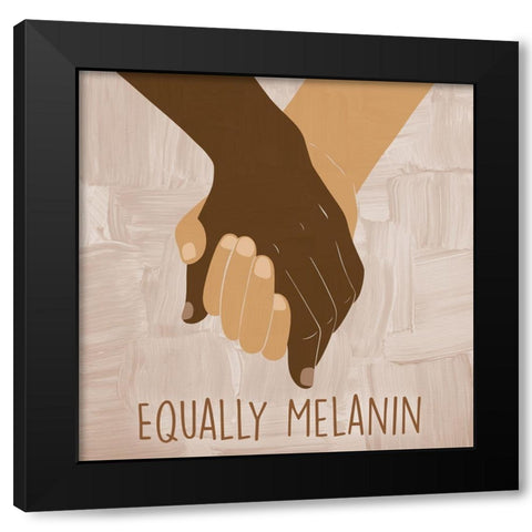 Equally Melanin Black Modern Wood Framed Art Print with Double Matting by Prime, Marcus