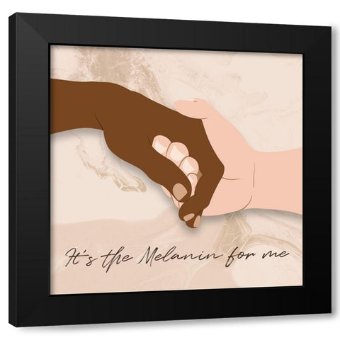 Melanin For Me Black Modern Wood Framed Art Print by Prime, Marcus