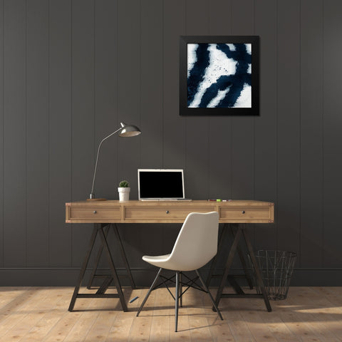 Striking Lines Black Modern Wood Framed Art Print by Prime, Marcus