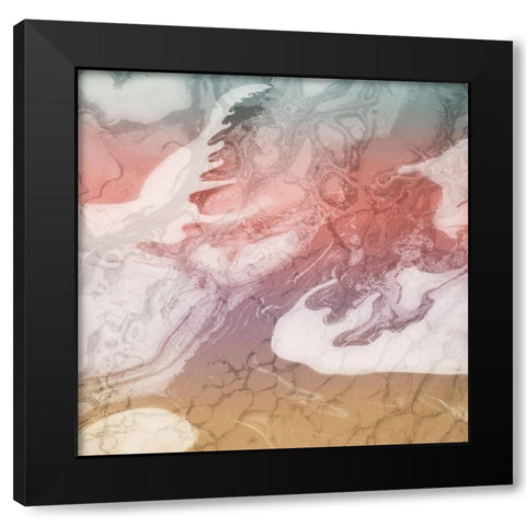 Pastel Abstract Black Modern Wood Framed Art Print with Double Matting by Prime, Marcus