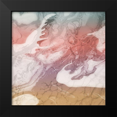 Pastel Abstract Black Modern Wood Framed Art Print by Prime, Marcus