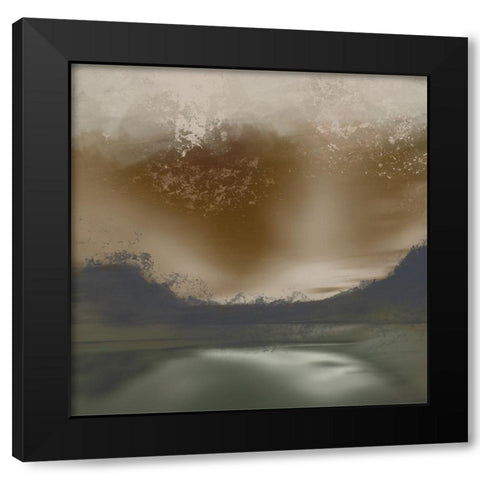 Sponged Escape Black Modern Wood Framed Art Print by Prime, Marcus