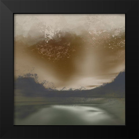 Sponged Escape Black Modern Wood Framed Art Print by Prime, Marcus