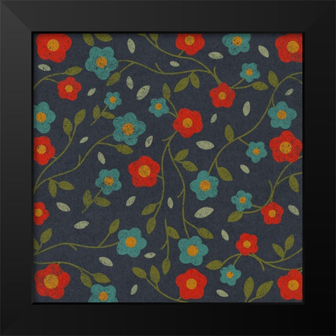 Vintage Blooms 2 Black Modern Wood Framed Art Print by Prime, Marcus