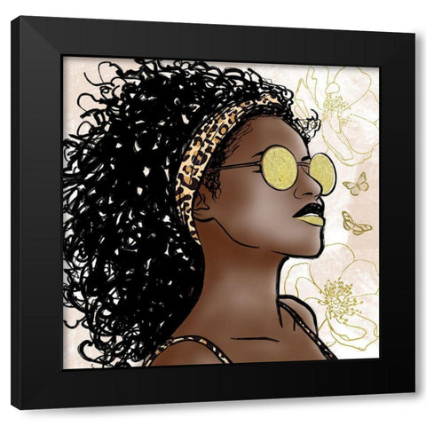 Empowered Woman Black Modern Wood Framed Art Print with Double Matting by Prime, Marcus