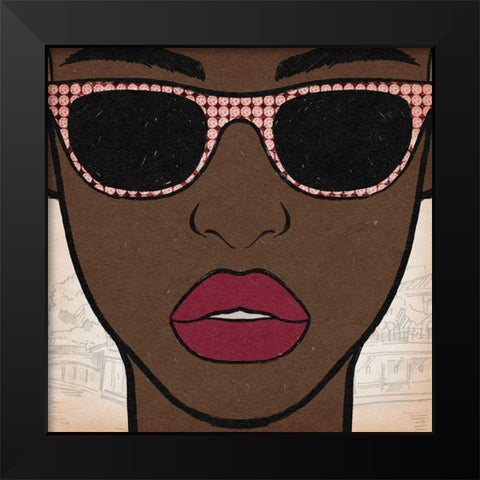 Rhinestone Beauty Black Modern Wood Framed Art Print by Prime, Marcus