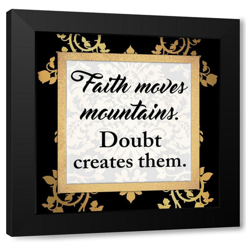 Faith And Doubt Black Modern Wood Framed Art Print by Prime, Marcus