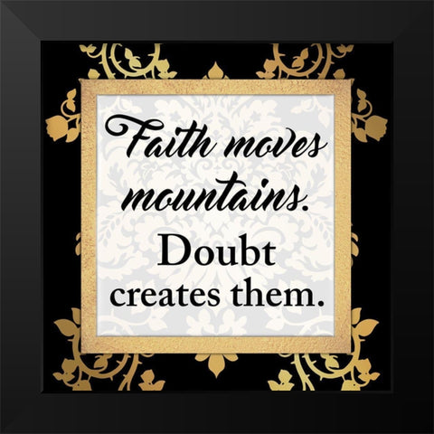 Faith And Doubt Black Modern Wood Framed Art Print by Prime, Marcus
