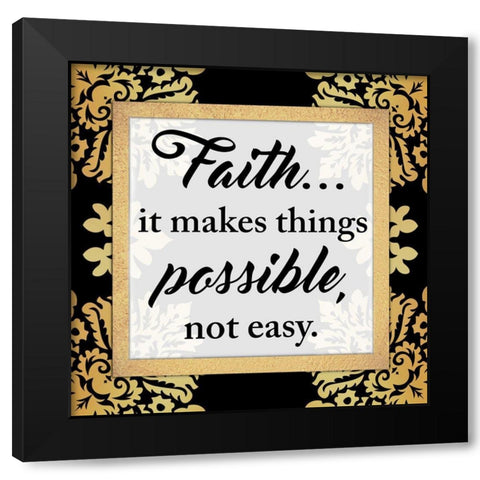 Possible Not Easy Black Modern Wood Framed Art Print by Prime, Marcus