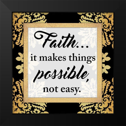 Possible Not Easy Black Modern Wood Framed Art Print by Prime, Marcus