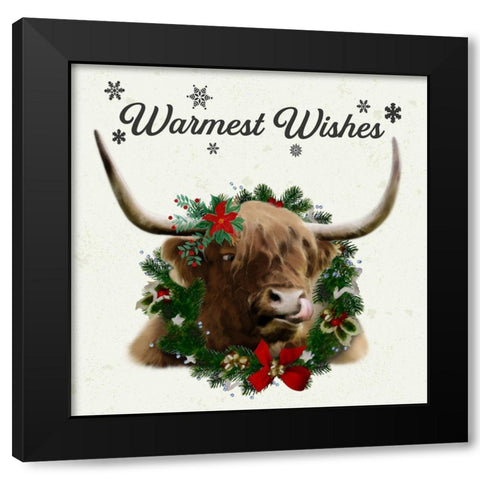 Warmest Wishes Black Modern Wood Framed Art Print with Double Matting by Prime, Marcus