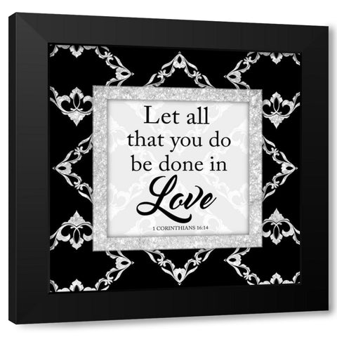 Done In Love 2 Black Modern Wood Framed Art Print by Prime, Marcus
