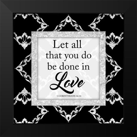 Done In Love 2 Black Modern Wood Framed Art Print by Prime, Marcus