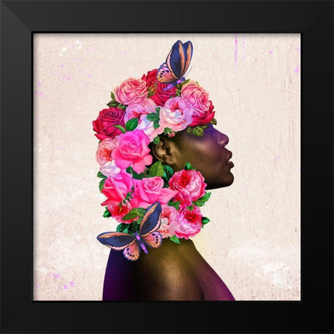 Woman Flourish 2 Black Modern Wood Framed Art Print by Prime, Marcus