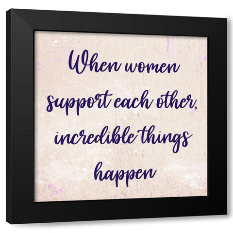 Support Each Other 2 Black Modern Wood Framed Art Print by Prime, Marcus