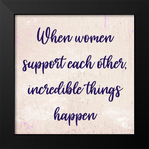 Support Each Other 2 Black Modern Wood Framed Art Print by Prime, Marcus