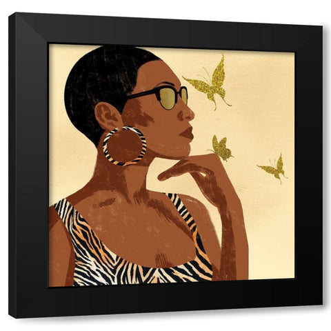 Fierce And Powerful 1 Black Modern Wood Framed Art Print by Prime, Marcus