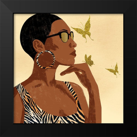 Fierce And Powerful 1 Black Modern Wood Framed Art Print by Prime, Marcus
