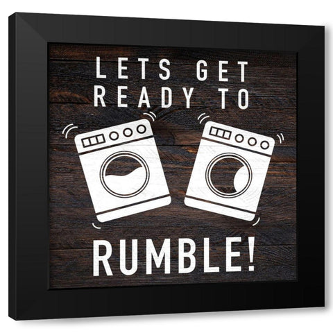 Lets Rumble Black Modern Wood Framed Art Print with Double Matting by Prime, Marcus
