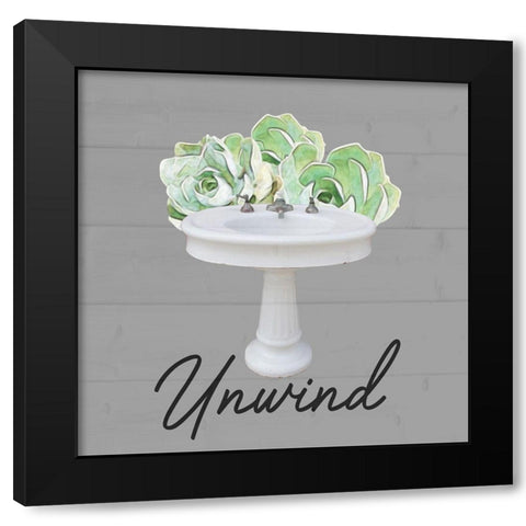Unwind Succulent Black Modern Wood Framed Art Print with Double Matting by Prime, Marcus