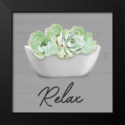 Relaxed Succulent Black Modern Wood Framed Art Print by Prime, Marcus