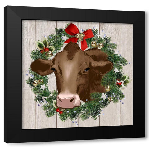 Merry Cow Black Modern Wood Framed Art Print with Double Matting by Prime, Marcus