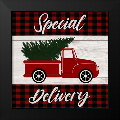 Special Delivery Black Modern Wood Framed Art Print by Prime, Marcus