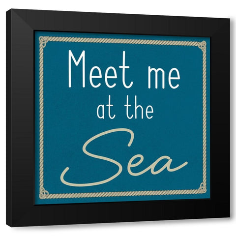 Sea Meet Black Modern Wood Framed Art Print by Prime, Marcus