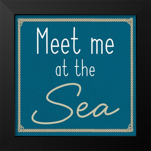 Sea Meet Black Modern Wood Framed Art Print by Prime, Marcus