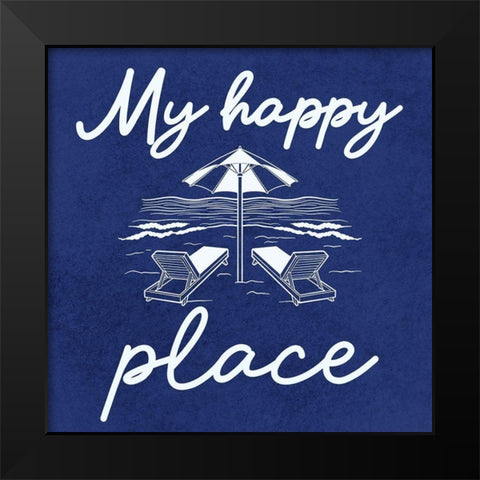 My Happy Place Black Modern Wood Framed Art Print by Prime, Marcus