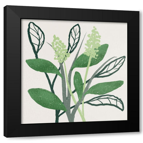 Intertwined Foliage 2 Black Modern Wood Framed Art Print by Prime, Marcus